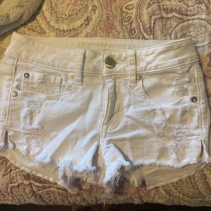 Jean shorts-super short lol.